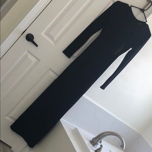 Black long sleeve maxi dress small